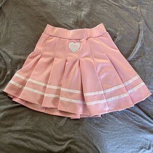 Pink Pleated Skirt